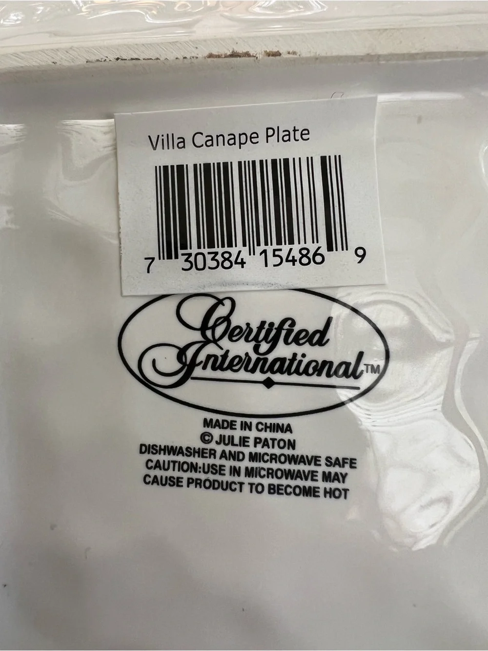 CERTIFIED INTERNATIONAL Julie Paton Villa Canape Plate Dash Of That 3 Plates NWT